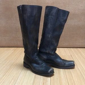 Frye Heath Boots side zipper Wm 7.5